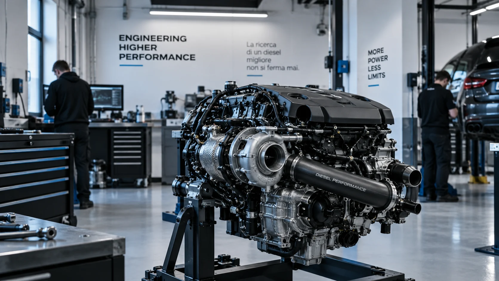 Motore ad alte prestazioni in laboratorio Motorracing DFN